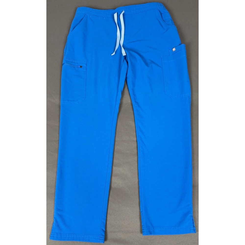 FIGS Scrub Pants Womens M/P Blue Technical Collection Cargo Drawstring TW2000P